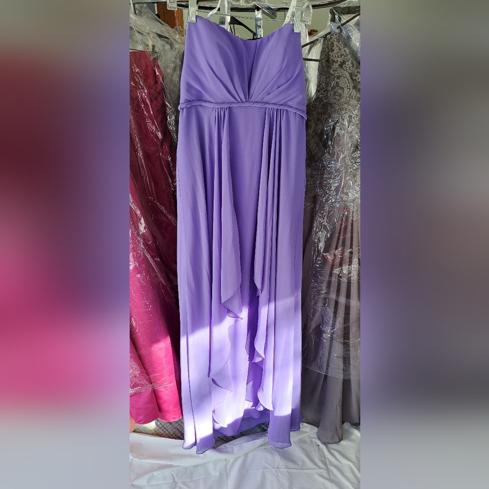 Purple Empire waist Strapless Gown for Prom sz 4/small